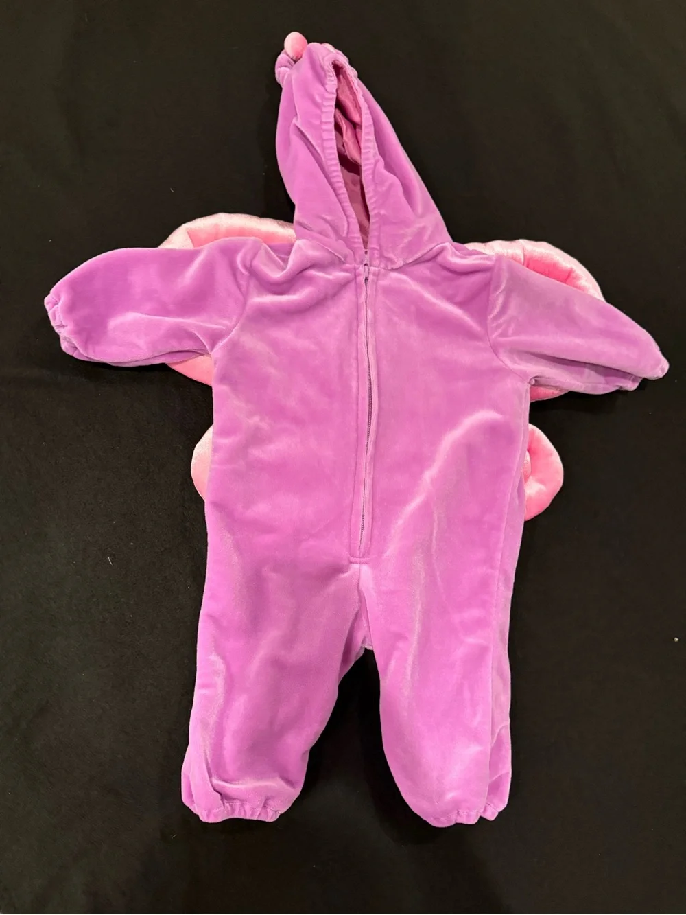 Plush Butterfly Hooded One-Piece Costume - Purple & Pink